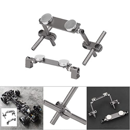 HERCHR RC Car Magnetic Body Post, Aluminum Alloy Magnetic Body Shell Mount Kit for 1/10 RC Racing Car - color: Ti