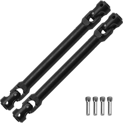 2Pcs Vgoohobby Universal Drive Shaft RC Crawler Driveshaft Compatible with Traxxas TRX4 Axial SCX10 AXI03007 Redcat Gen7 RC4WD D90 TF2 1/10 RC Crawler Car (Black,119-159mm)