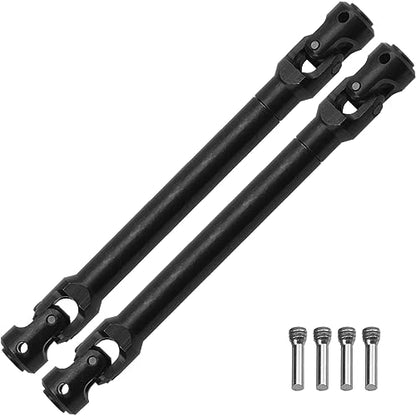 2Pcs Vgoohobby Universal Drive Shaft RC Crawler Driveshaft Compatible with Traxxas TRX4 Axial SCX10 AXI03007 Redcat Gen7 RC4WD D90 TF2 1/10 RC Crawler Car (Black,119-159mm)