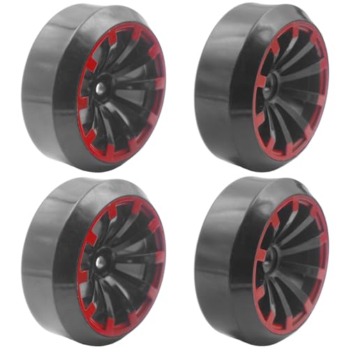 4Pack Vgoohobby RC Drift Wheels and Tires Set,RC Hard Tyres & Wheel Rims 12mm Hex Compatible with Traxxas HSP Tamiya Kyosho 1/10 Model On-Road Drift Drifting RC Car