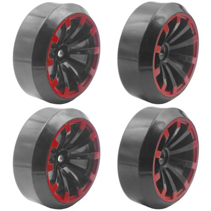 4Pack Vgoohobby RC Drift Wheels and Tires Set,RC Hard Tyres & Wheel Rims 12mm Hex Compatible with Traxxas HSP Tamiya Kyosho 1/10 Model On-Road Drift Drifting RC Car