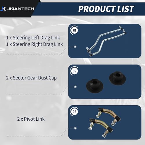 Adjustable Steering Drag Link Set LH/RH, Fit 436884 436885 436887, Compatible with Husqvarna, Craftsman, AYP & Poulan Pro Lawn Mower, Replaces 532436884 532436885 532436887