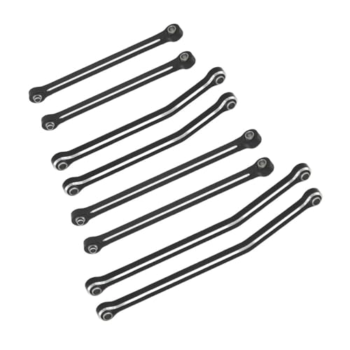 Hobby Details Aluminum Rear Axle Gear Box Skid Link Wheel Upgrade Set for 1/30 Axial SCX30 Jeep Wrangler RC Cars, Black and Gold (Skid Link Rods) - color: Skid Link Rods