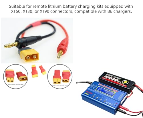 XT60 to XT30 & XT60 to XT90 Connector Adapter Kit | Female Male Plug, RC Lipo Battery, Charging Cable