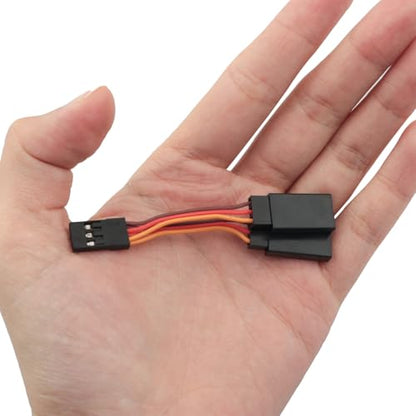 5PCS Multi Function Servo Y Splitter Cable 1 Male Connector to 2 Female Connectors 7cm Extension Cable for Remote Controlled Model Aircraft Cars Drones and Boats