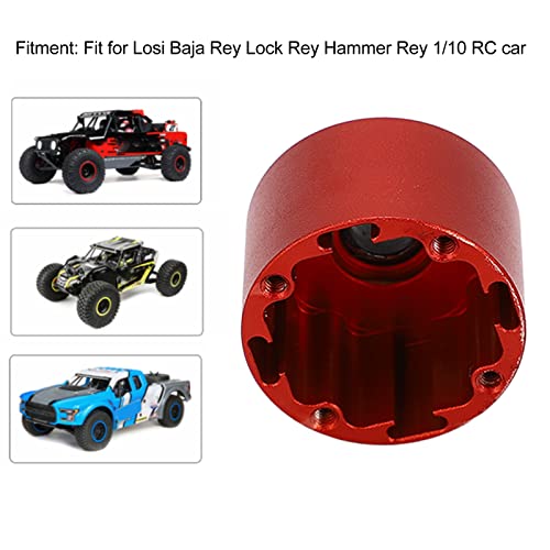 RC Differential Gear Housing, Durable Anodized Aluminum Alloy 1/10 Scale RC Car Replacement for Off-Road Racing Competition Daily Driving Enthusiasts