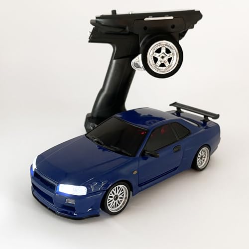 RC Drift Car with Gyro 1/18 Scale LDRC Drift Car Remote Control RWD | Hobby Drifting Vehicle Full Proportional ESP Gyroscope Metal Drive Shaft Alloy Shell Adult LD1899