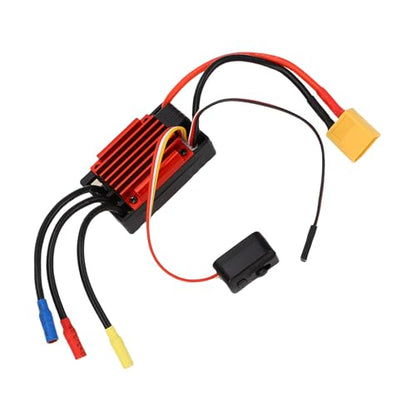 Brushless ESC, Water Proof 35A RC Speed Controller, Brushless Motor Controller with Programming Port Adjustable Braking Built in BEC for 1/18 Scale RC Cars Buggies Off Road On Road
