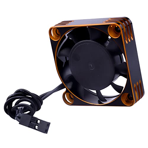 RC Motor Cooling Fan 40x40mm 16000RPM 540 550 Motor ESC Heatsink Brushless Cooling Fans for 1/10 1/8 RC Car (Black&Gold) - color: Black&Gold