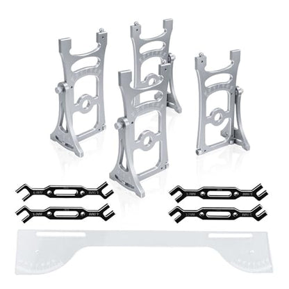 17mm Wheel Alignment Tool Compatible with Traxxas Arrma Losi 1/8 1/7 RC Cars, Camber Gauge for DIY Setup and Tuning of Buggy Truggy and Short Course Models(Gray+trolleytool) - color: Gray+trolleytool