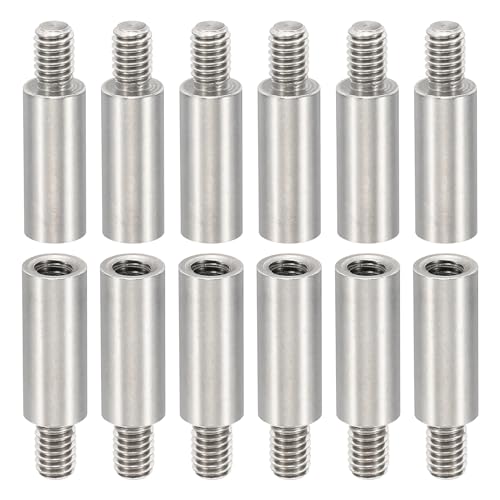 PATIKIL 24pcs M4 Standoffs, M4 16+6mm Spacer Standoffs Steel Threaded Standoffs Screws Kit 4mm ID 6mm OD Metric Male Female Thread Adapters for Circuit Board PCB RC Drones Motherboard - size: 16+6mm L