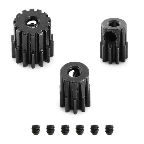 2.3mm 48DP 9T 10T 14T Metal Pinion Set for Traxxas LaTrax 1/18 | hardened steel,CNC; 2.3mm shafts; Fits 1/18 LaTrax Teton, Rally, Desert Prerunner and SST; 7644/7645/7592
