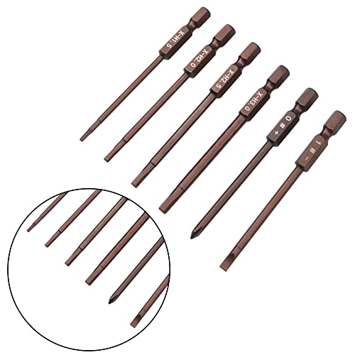 ShareGoo 6 in 1 Hex Screwdriver, Multi-Function Screw Driver 1.5/2.0/2.5/3.0mm 0#+ 1#- Repair Tool Kit Compatible with HSP Tamiya Arrma Axial Traxxas RC Car RC Drone Airplanes (Red) - color: Red