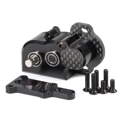 Tiny Portal Transmission 48P Gearbox with Slipper Pad for 1/10 LCG Chassis Cheater Rigs Capra AR45P CP44 Enduro Comp Fox Portal Axle Comp Builds (Black) - color: Black