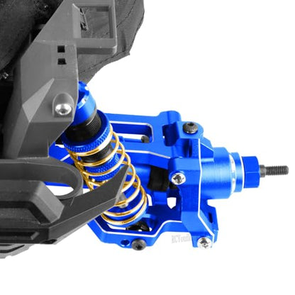 RC Aluminum Caster Block & Steering Blocks & Rear Stub Axle Carriers & Steering Bellcranks Upgrades Part for 1/16 Mini Maxx 4WD (Car Model:#107154-1#108046-1#108164-1#108076-1),Navy Blue - color: Navy Blue-(for 1/16）