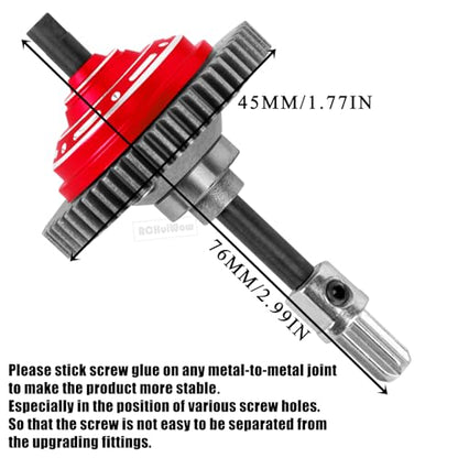 RC 54T Center Diff Gear Upgrades Part for 1/10 Slash 4x4,Slash 4x4 VXL,Rustler 4x4,Rustler 4x4 VXL,Stampede 4x4,Stampede 4x4 VXL,Hoss 4x4 VXL,Metal 54T Gear Slipper Clutch,Red - color: Red(1pcs)
