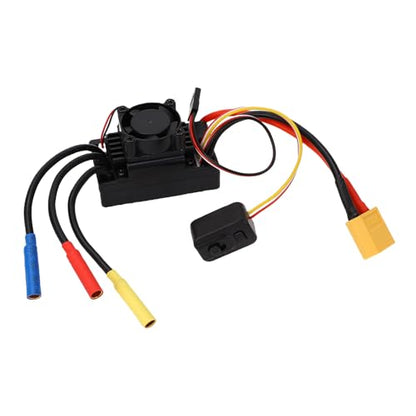 Kikumi Brushless ESC Replacement for Buggy 1:10 Off Road Off Road RC Electronic Speed Controller with Cooling Fan 60A