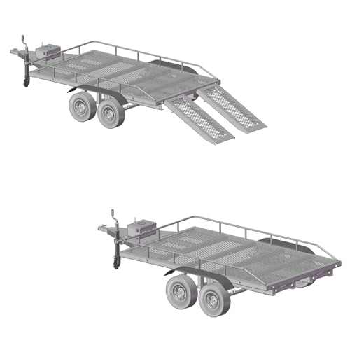 Heavy Duty Truck Trailer for 1/10 RC Crawler Car Axial SCX10 SCX10 II SCX10 III Traxxas TRX4 TRX6 D90 CC01