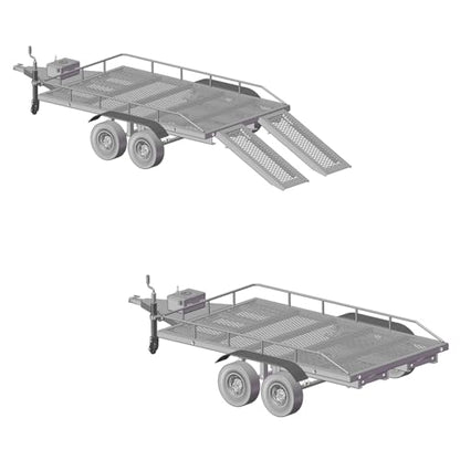 Heavy Duty Truck Trailer for 1/10 RC Crawler Car Axial SCX10 SCX10 II SCX10 III Traxxas TRX4 TRX6 D90 CC01