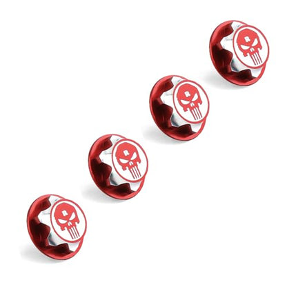 GoolRC 4PCS 17mm Wheel Nuts Dustproof Non-Slip Wheel Nuts Set Remote Control Car Metal Mount Nuts Replacement for Traxxas X-Maxx Summit 1/8 Buggy Truck Accessories - color: Red