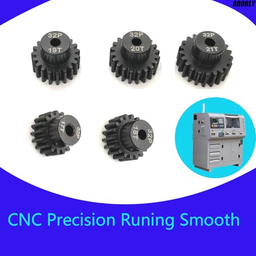 32P 5mm Pinion Gear Set 17T 18T 19T 20T 21T for Arrma 4s 3s Mega Typhon Senton Fury Vorteks Grom Gorgon Granite Big Rock Kraton Mojave Outcast Infraction Upgrade Parts