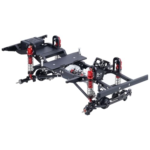 RC Crawler D90 Chassis Frame Builders Kit with Transmission and Gearbox Transfer Case for SCX10,TRX4,D90 DIY Upgrades