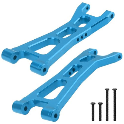 ShareGoo Aluminum Suspension Arms Set Swing Arms Front Rear A Arms Compatible with Hyper Go H16BM H16DR H16 MJX 16207 16208 16209 16210 1/16 RC Upgrade Parts (Blue) - color: Blue
