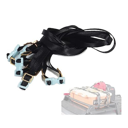 5Pcs Polyester Roof Rack Buckle Strap Luggage Carrier Cargo Net 1/10 RC Crawler Accessories Redcat TRX6 SCX10 TRX4 Upgrades (Blue) - color: Blue