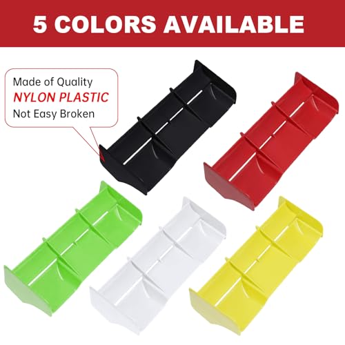 HobbyPark RC Car 1:8 Off Road Buggy Wing Body Spoiler High Down Force (Red) - color: Red, size: 1/8 Scale