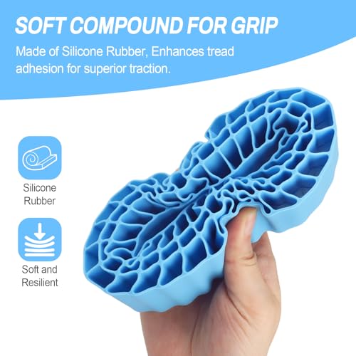 Soft 2.2" Silicone Tire Inserts for RC Crawlers, 4-Pack — Fits 132–134 mm 5.25" OD, 125×45 mm — Waterproof, Sidewall Stabilization, Traction and Climbing Control (Blue) - color: Blue