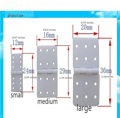 Nylon Hinge, 20 Remote Control Aircraft Hinges, Suitable for Fixing Nylon Small Hinges (3 Sizes) for RC Aircraft Model Aircraft Parts.skrnrhrery (Small Hinge)