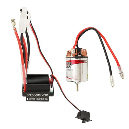 CHICIRIS 540 Brushed Motor 320A Brushed ESC Combo, with Low Noise Smooth Start for 1/10 RC Car HSP (12T) - size: 12T