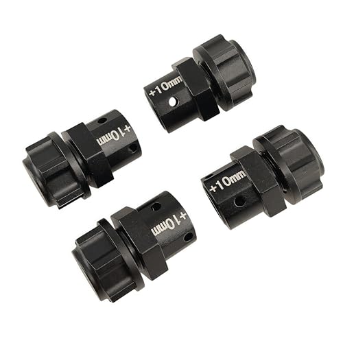 10mm Extended Wheel Hex Hub Set for ARRMA Kraton Mojave Infraction 6S (Black) | Aluminum,1/8,1/7,Outcast,Big Rock,Felony,Limitless,Upgrade Parts,CNC Machined,High Strength - color: Black