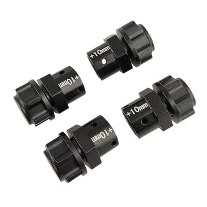 10mm Extended Wheel Hex Hub Set for ARRMA Kraton Mojave Infraction 6S (Black) | Aluminum,1/8,1/7,Outcast,Big Rock,Felony,Limitless,Upgrade Parts,CNC Machined,High Strength - color: Black