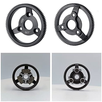 MOHERO Metal Spur Gear 48P 86T Transmission Gears for 1/10 Slash 2wd Rustler Stampede Telluride RC Car - size: 48P 86T