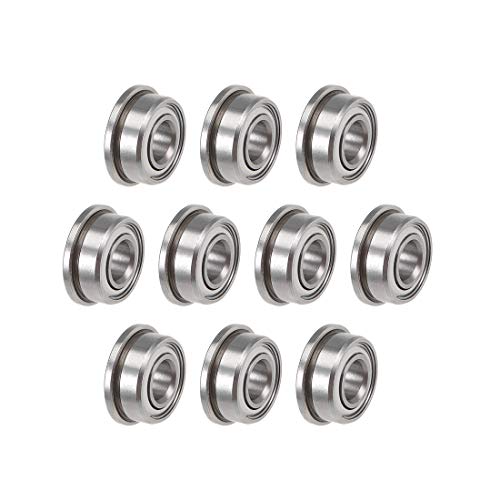 uxcell F684ZZ Flanged Ball Bearing 4mmx9mmx4mm Double Shielded Chrome Steel Deep Groove Bearings 10pcs - size: 4x9x4mm