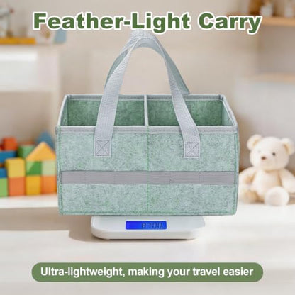 PISOSN Carrying Case for Toniebox Starter Set and Tonies Figurines, Travel Felt Cloth Musical Toy Folding Bag for Toniebox Accessories (Lily Green) - color: Lily Green
