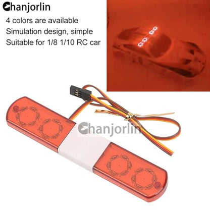 1/10 RC Car Simulation Police Lights Multi-Function Flash LED Lamp Nine Flashing Light Modes for 1/8 Crawler Off Road Rally Truck Cars HSP Traxxas Tamiya RC4WD Axial Arrma (Red 115mm) - color: Red 115mm