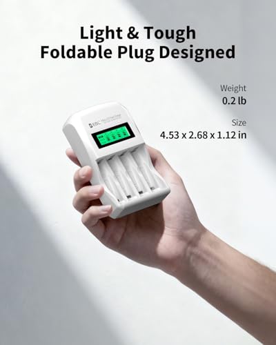 EBL LCD Battery Charger Smart Individual 907 AA AAA Rechargeable Battery Charger for Ni-MH Ni-CD Rechargeable Batteries - size: battery charger