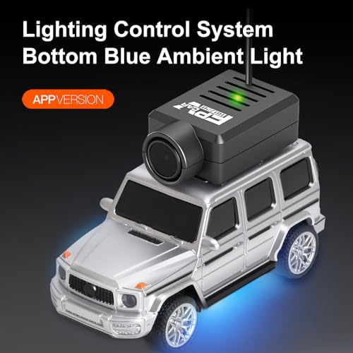 Wltoys 1:64 FPV RC Drift Car, 720P WiFi APP, 2.4GHz Gyro (Silver) | HD Camera with Real‑time Video. Dual Control: Remote or Phone App. 3 Speeds & Suspension. LED Lights for Hobbyists - color: Sliver