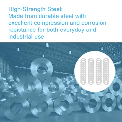 48 Pcs M6x10mm Thin Spacer Washer Set for Robotics Electronics Assembly | 0.1 0.2 0.3 0.5mm Thickness, 12pcs Each, M6 Bolt Fit, Fine Clearance Tuning, Flat Stainless Washer Assortment - size: M6X10