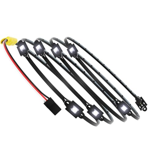 RC Led Light Chassis Light 8 Lighting Modes Rock lamp for 1/10 TRX4 Sport TRX4 K10 Bronco 1979 RC Crawler Car Upgrades Part(Black)