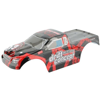 9300E RC Car Red Shell Body Cover PX9300-23 Accessories Spare Parts for 9300 9300E 1:18 RC Monster Trucks Vehicle - color: Red-black
