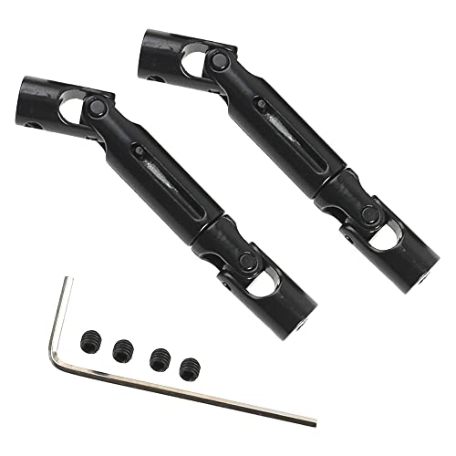 Share Goo Universal RC Drive Shaft 58mm-71mm Compatible with MN Model MN90 MN91 MN45 MN99 MN96 MN99S WPL D12 B14 B16 B24 B36 C14 C24 C34 1/12 1/16 RC Crawler Car Upgrade Parts (Black)