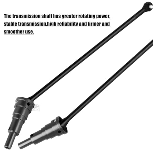 RC Thicker Metal Front Rear Drive Shaft Driveshaft Dogbone CVD Upgrade Parts for XRT 1/6 8S RC Car,Transmission Shaft Hops Up,Black
