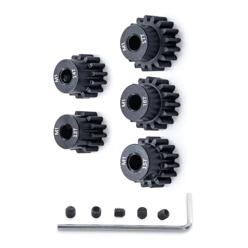 Surpass Hobby Mod 1 Pinion Gear 5mm 13T 14T 15T 16T 17T Motor Gears for 1/10 1/8 RC Car Parts - size: 13T 14T 15T 16T 17T