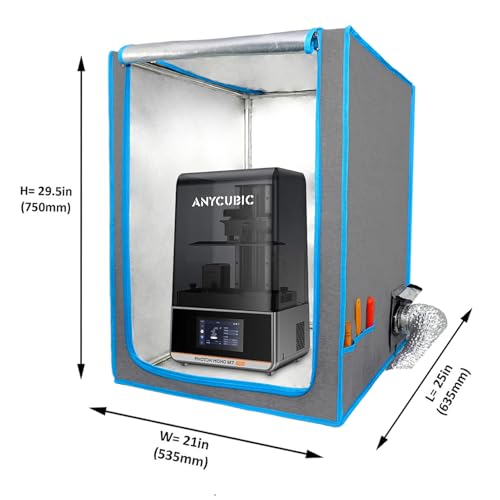 Resin 3D Printer Enclosure with Ventilation Kit Speed Control Vent Tent | Dustproof Cover Compatible with ELEGOO Saturn 4 Ultra Mars 5 Ultra, Ender 3 V3 SE/KE/Ender3 Pro/Ender 3 V2/S1/Neo 3D Printer