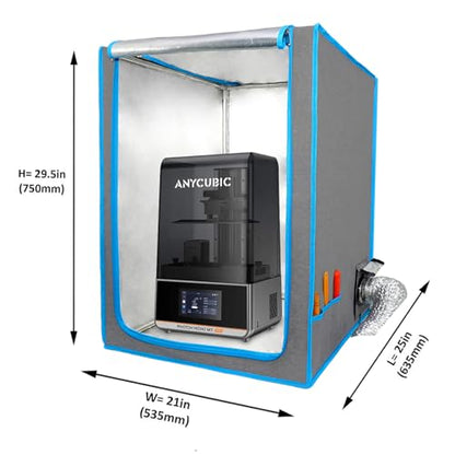 Resin 3D Printer Enclosure with Ventilation Kit Speed Control Vent Tent | Dustproof Cover Compatible with ELEGOO Saturn 4 Ultra Mars 5 Ultra, Ender 3 V3 SE/KE/Ender3 Pro/Ender 3 V2/S1/Neo 3D Printer