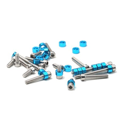 M3 3mm Aluminum Washer Set for Tamiya RC Car TT02 TT01 XV01 XV02 | 53539;Aluminum Spacer Set ; Upgraded Parts ;25-Pack;Blue