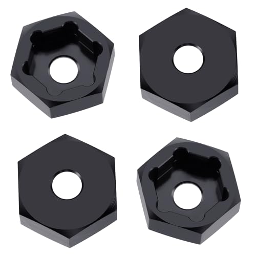 4Pack MORFUM 12mm to 17mm Metal Wheel Hex Adapter Drive Hub Adaptor Converter Compatible with 1/8 Typhon/Kraton/Outcast/Notorious RC Big Rock Crawler Off Road Monster Truck Upgrade Part